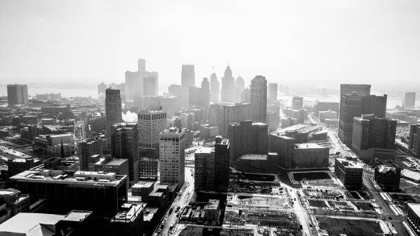 Detroit Michigan Skyline stock photo