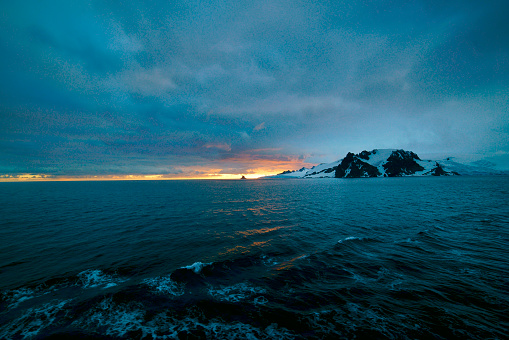 Sunrise in Antarctica.