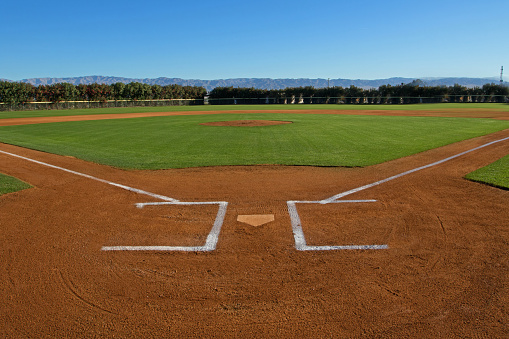 the infield of a baseball diamond