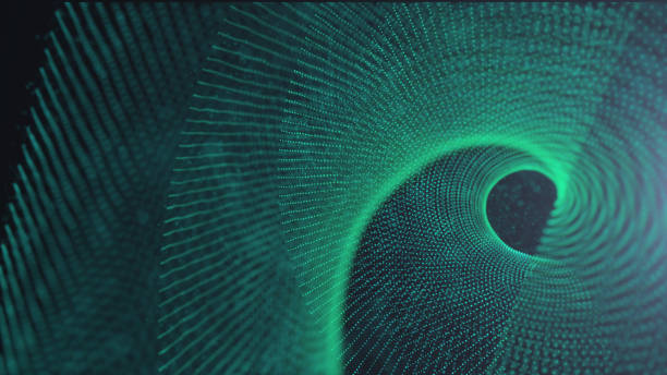 Green Spin Futuristic digital background,Abstract background for Science and technology