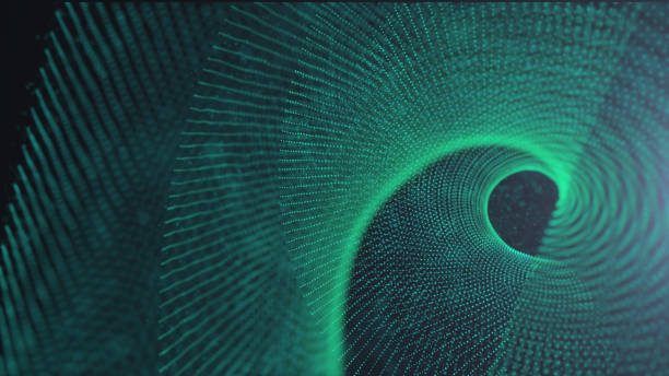 Green Spin Futuristic digital background,Abstract background for Science and technology stock photo