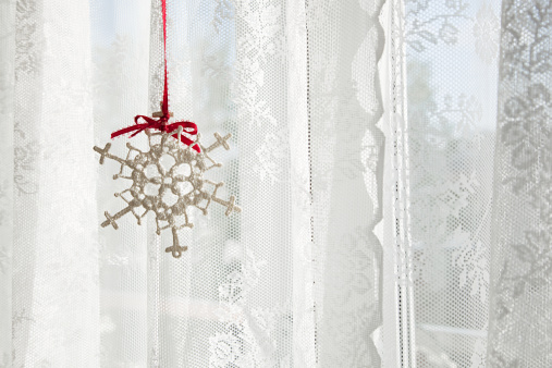 Decorations from Christmas Market shot in Wroclaw, Poland. Great for background photo of a Christmas Card