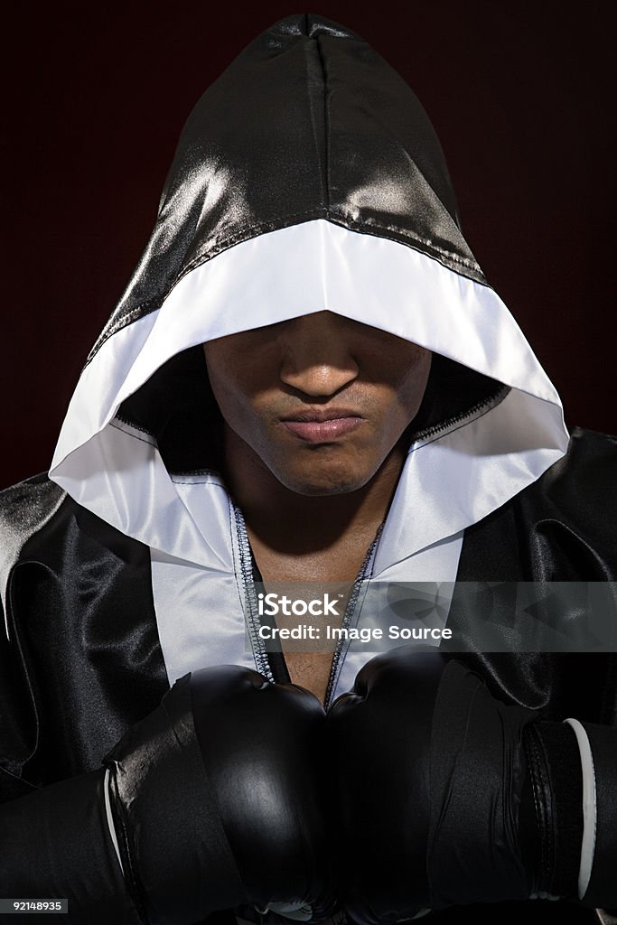 Boxer wearing robe  Boxing - Sport Stock Photo