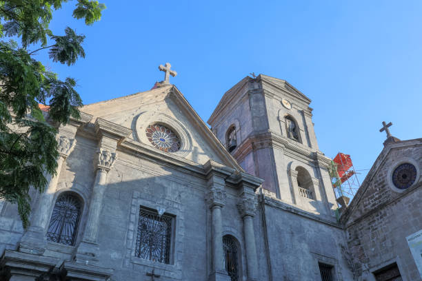 san agustin church, einer römisch-katholischen kirche unter der schirmherrschaft des order of st. augustine - augustine stock-fotos und bilder