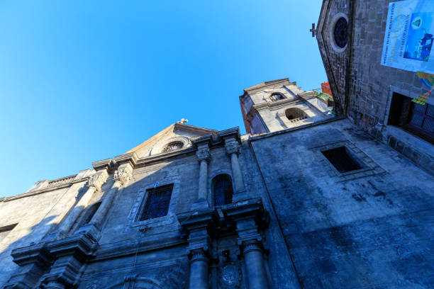 san agustin church, einer römisch-katholischen kirche unter der schirmherrschaft des order of st. augustine - augustine stock-fotos und bilder