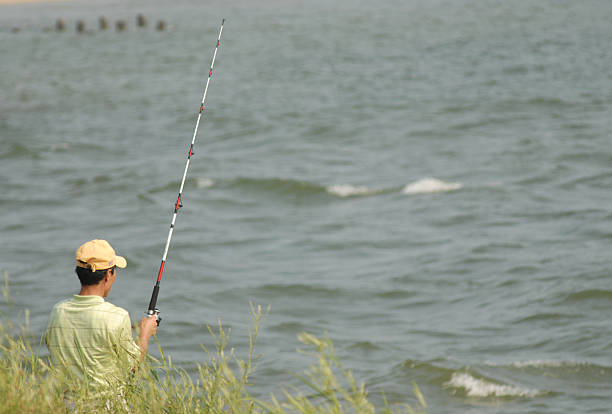 Fishing on a pier
