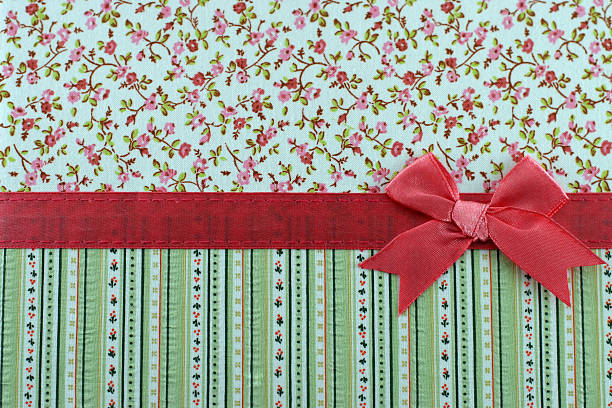 Fabric and bow stock photo