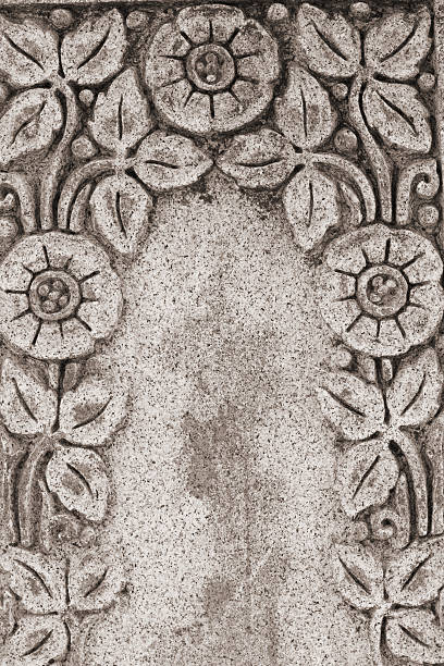 flor de pedra delight 2 - etching tan stone textured imagens e fotografias de stock