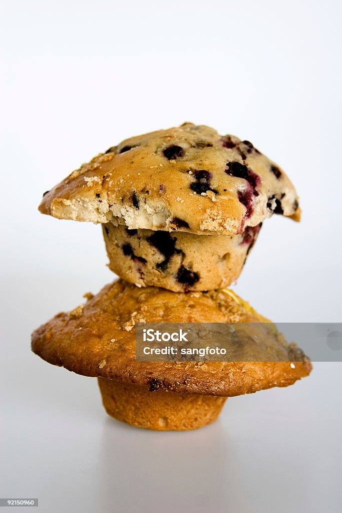 Maçã e Muffins de mirtilo - Foto de stock de Alimentação Saudável royalty-free