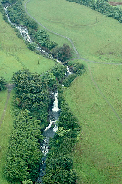 istock Big Island aerial shot - waterfalls 92151063