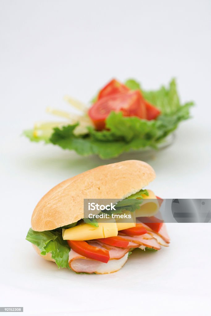 Panino al prosciutto e formaggio - Foto stock royalty-free di Cibo