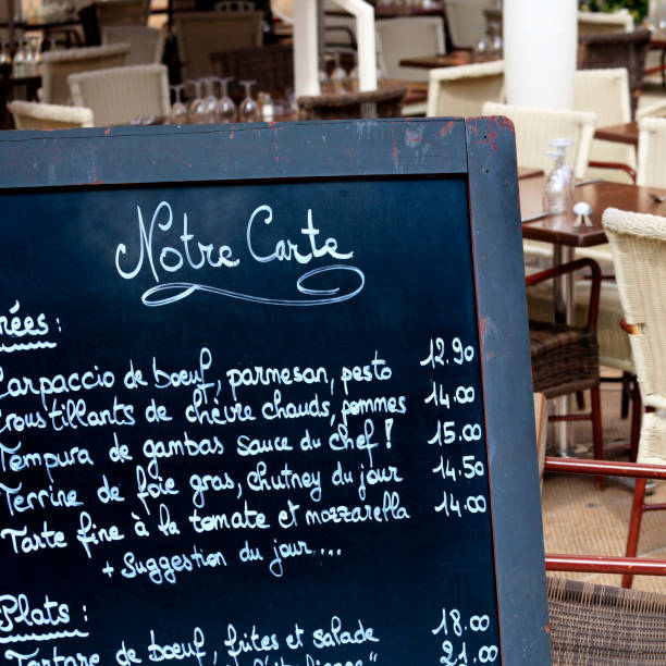 istock French restaurant Paris France menu board square 921534306