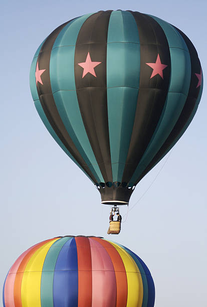 istock Pair of Hot Air Balloons Launching 92153486