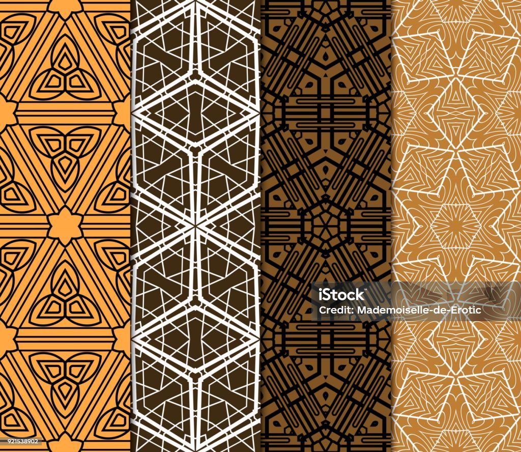 Azurage Pattern Azuro Geometric Patterns Set Vector Illustration Stock Illustration ...