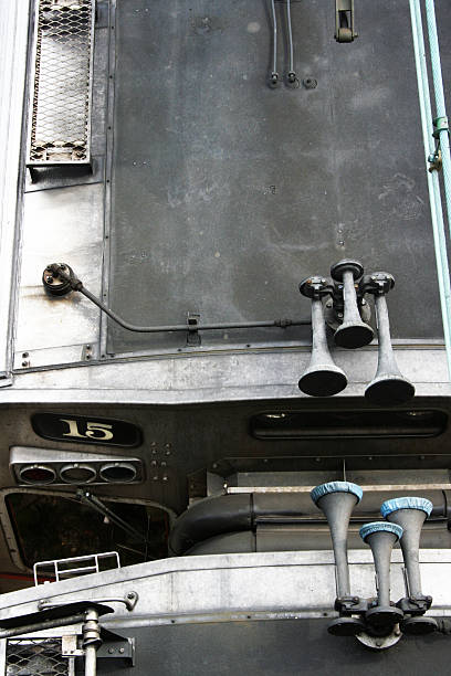 Above shot of Chicago Transit Authority 'L' Rapid Transportation stock photo