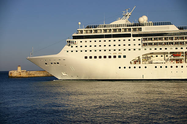 Bow of cruise ship stock photo
