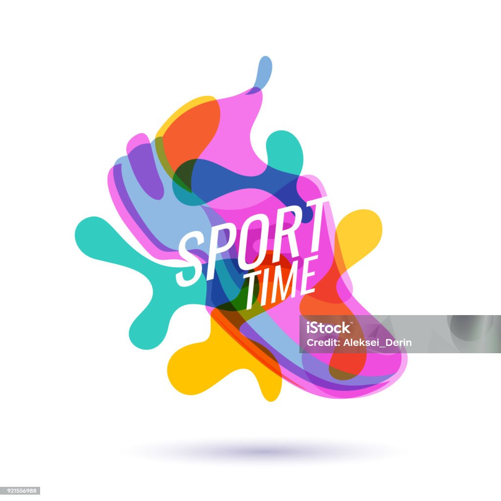 Modern poster for sports Modern colored poster for sports. Vector illustration Running stock vector
