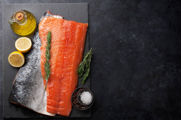 istock Raw salmon fish fillet 921560576