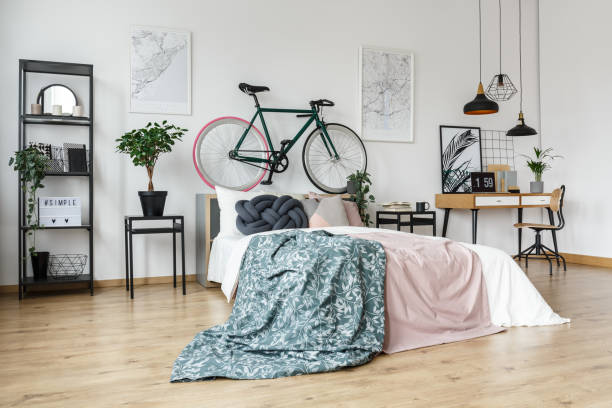 istock Side angle of pastel bed 921560640