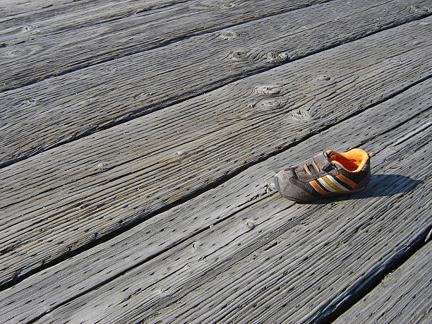 Forgotten shoe stock photo