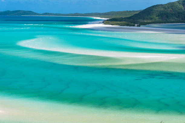 istock Australian tropical lagoon with white sand. Aerial view 921566102