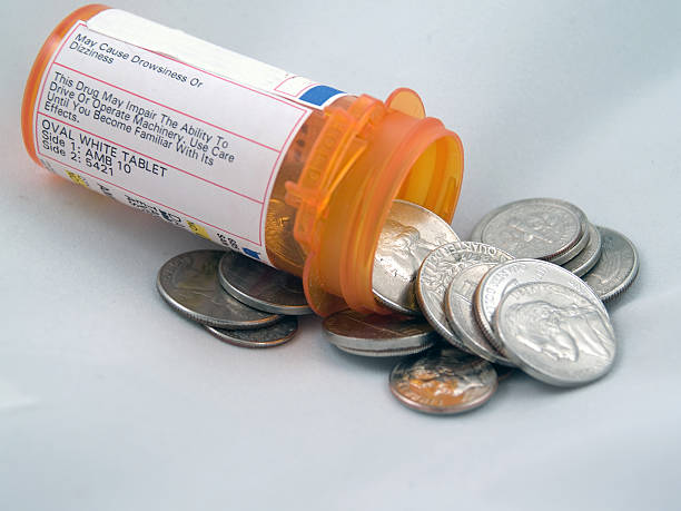 Prescription drug costs stock photo