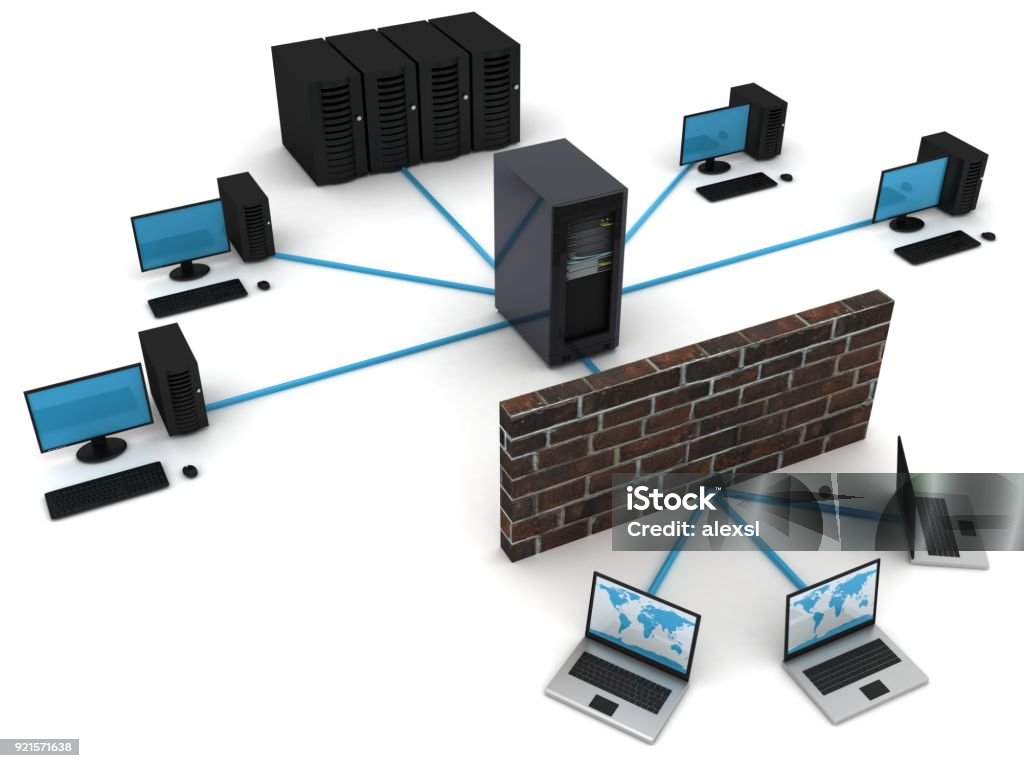 Computer Firwall Computer Network Security Firewall Cyber Technology Stock Photo ...