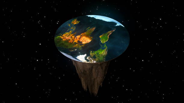 istock The concept of a flat planet Earth. 3d rendering 921577846