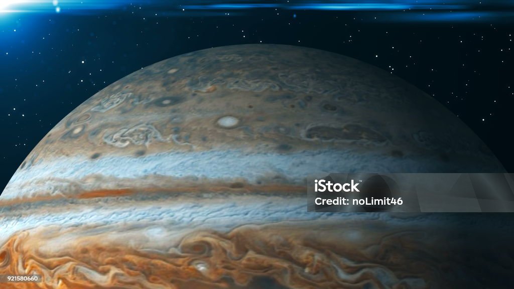 Planet Jupiter. 3d rendering digital background Planet Jupiter. 3d rendering digital background. Space backdrop Jupiter - Planet Stock Photo