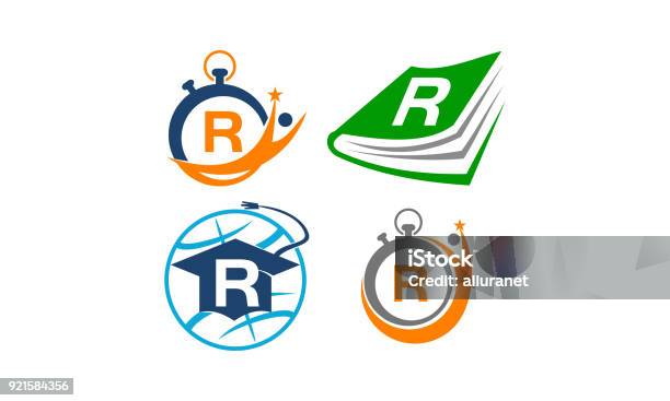 Top R Symmbol Symbol R Vector Template Set Stock Illustration - Download Image Now ...