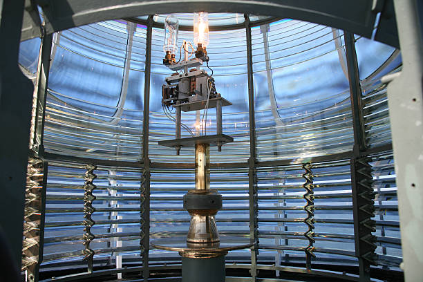 Interior Lighthouse Lantern stock photo