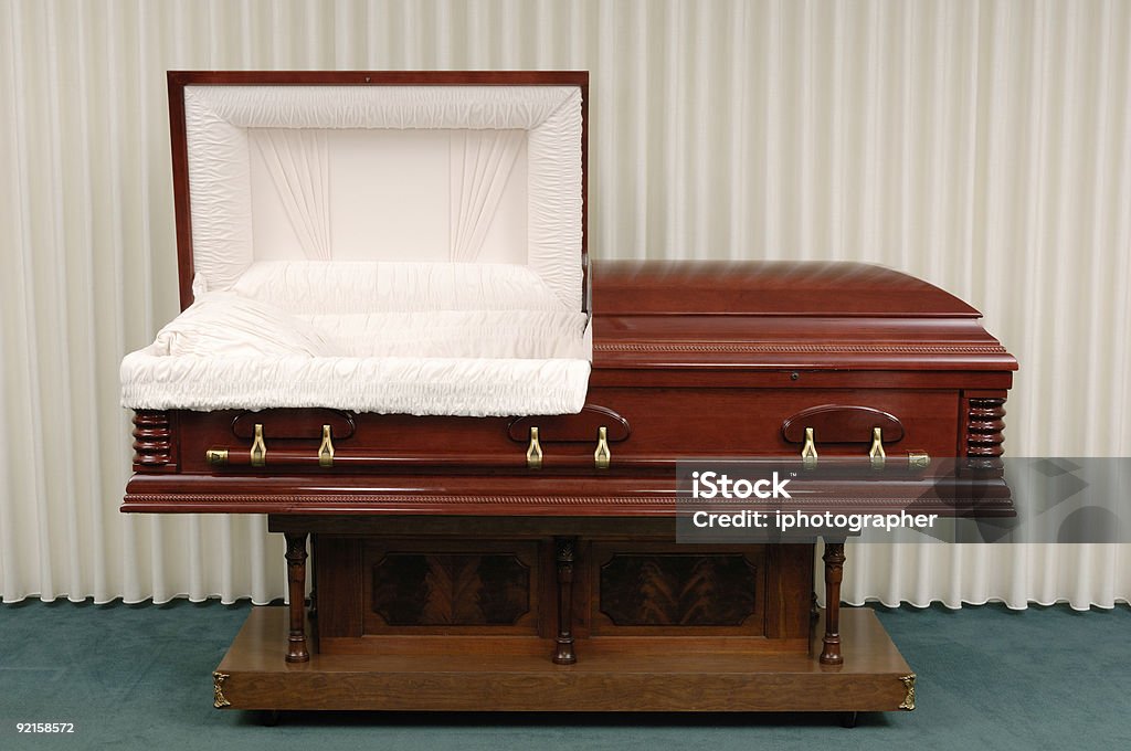 Funeral Casket  Coffin Stock Photo