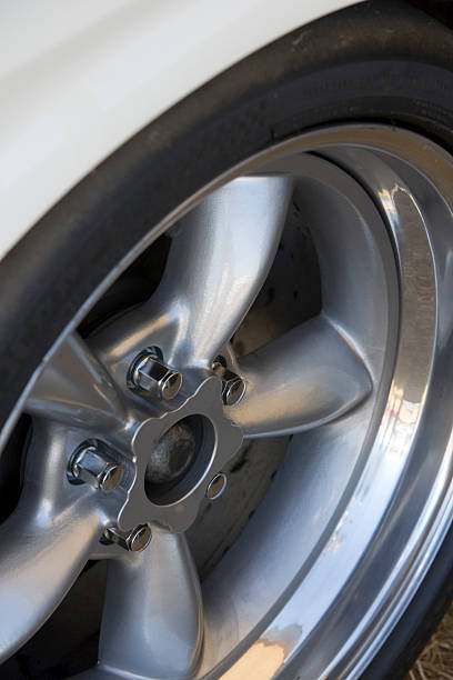 istock Magnesium wheel on a race car. 92158755