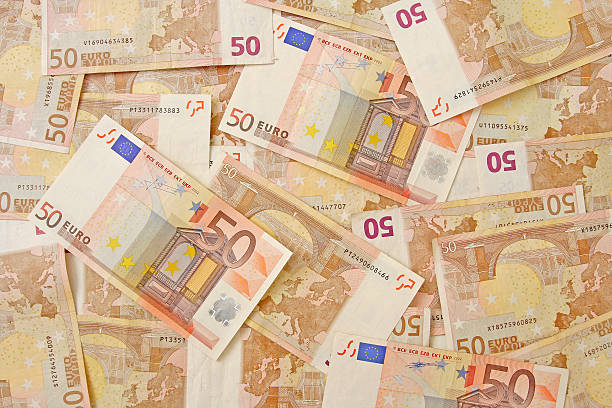Euro Background stock photo