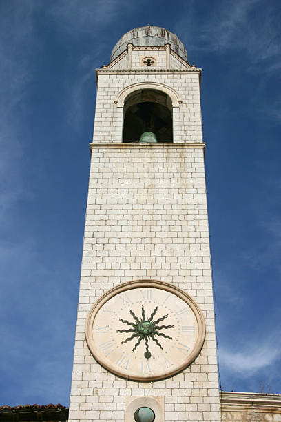 Dubrovnik clock tower stock photo