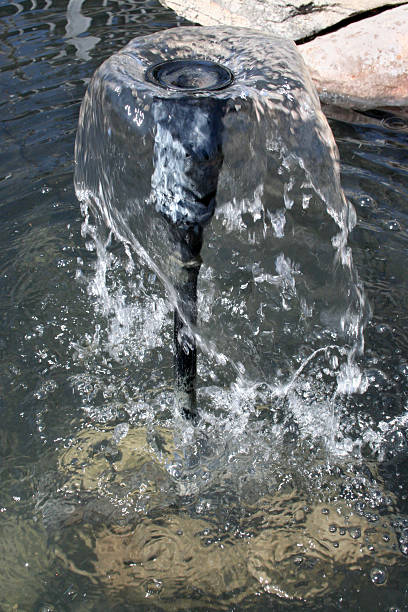 Pond Fountain stock photo