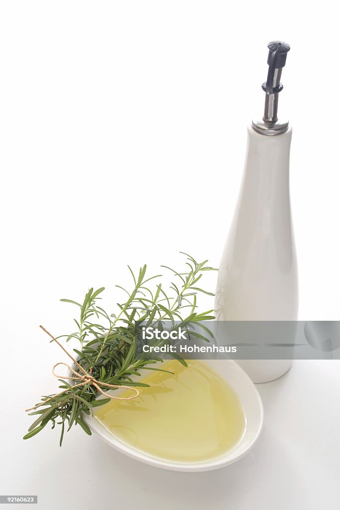 Rosemary ingredientes óleo - Foto de stock de Alecrim royalty-free