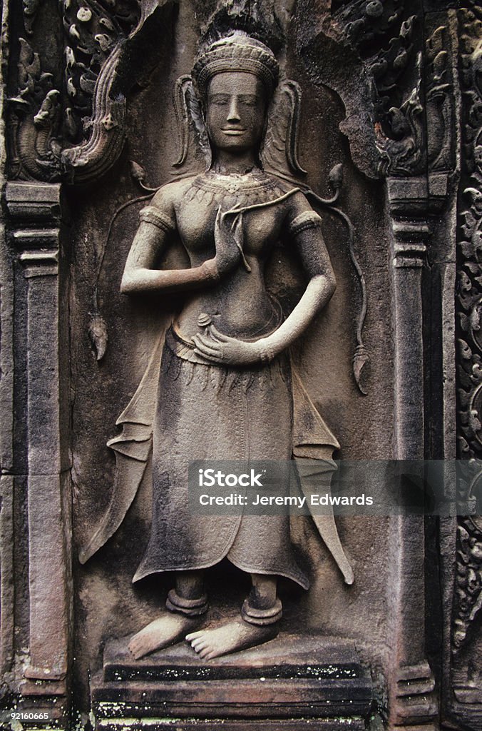 Tallada Aspara, Angkor Wat, Camboya - Foto de stock de Adulto libre de derechos