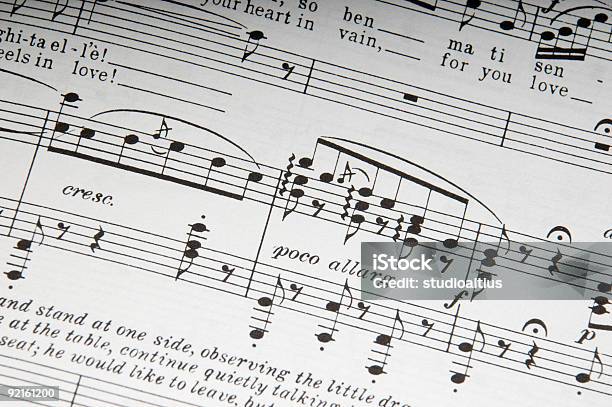 Opera Sheet Music Stock Photo - Download Image Now - Arrangement, Classical Music, Classical Style