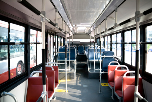 city bus interior,no passengers