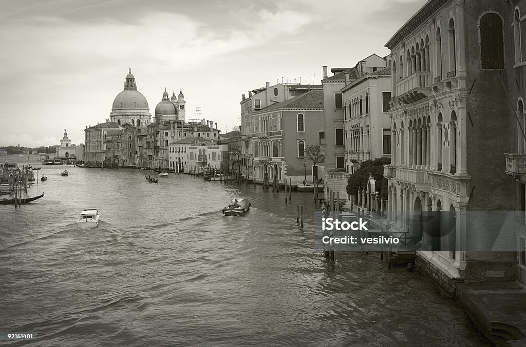 Along Canal Grande  Architectural Dome Stock Photo