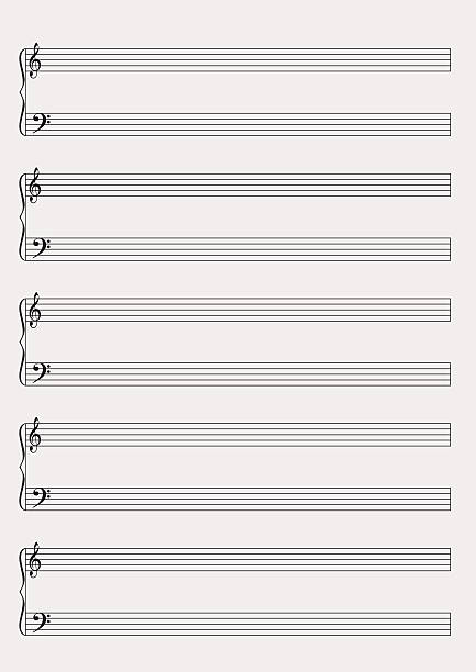 Blank Music Notes Paper Stock Illustration - Download Image Now - Blank,  Empty, Musical Staff - iStock