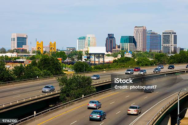 An Interstate In Sacramento California With Barely No Cars Stock Photo - Download Image Now