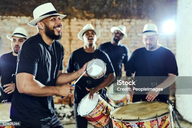 Feeling The Rhythm In The Drums Stock Photo - Download Image Now - Performance Group, Latin American and Hispanic Ethnicity, Musician