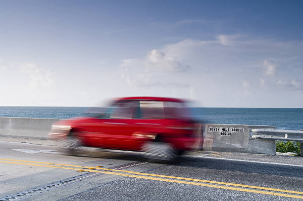 istock car on bridge leaving florida keys 92162726