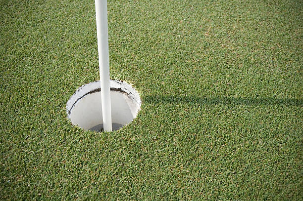 istock Putting Green with Golf Hole and Flag-stick 92163128