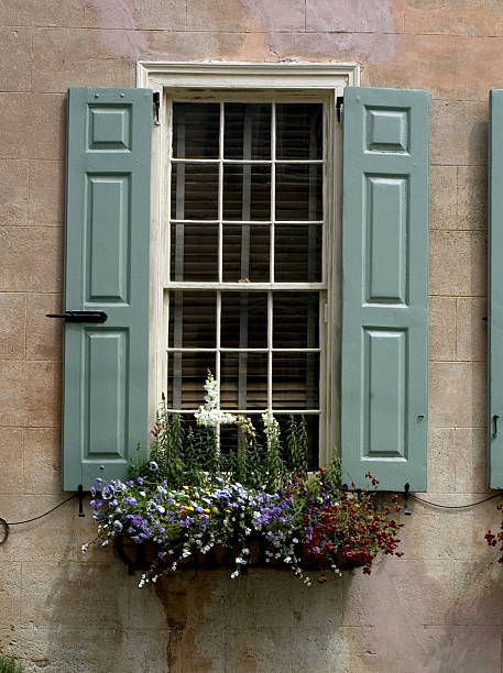 istock Window With Flower Box in Old Town 92163335