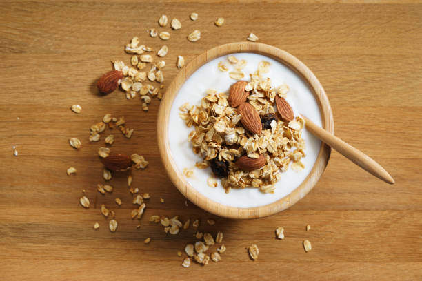 istock Homemade granola with yogurt 921642976