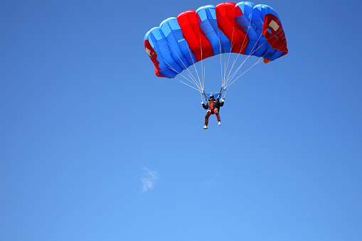 Parachutist in air-Losinj Island-Croatia