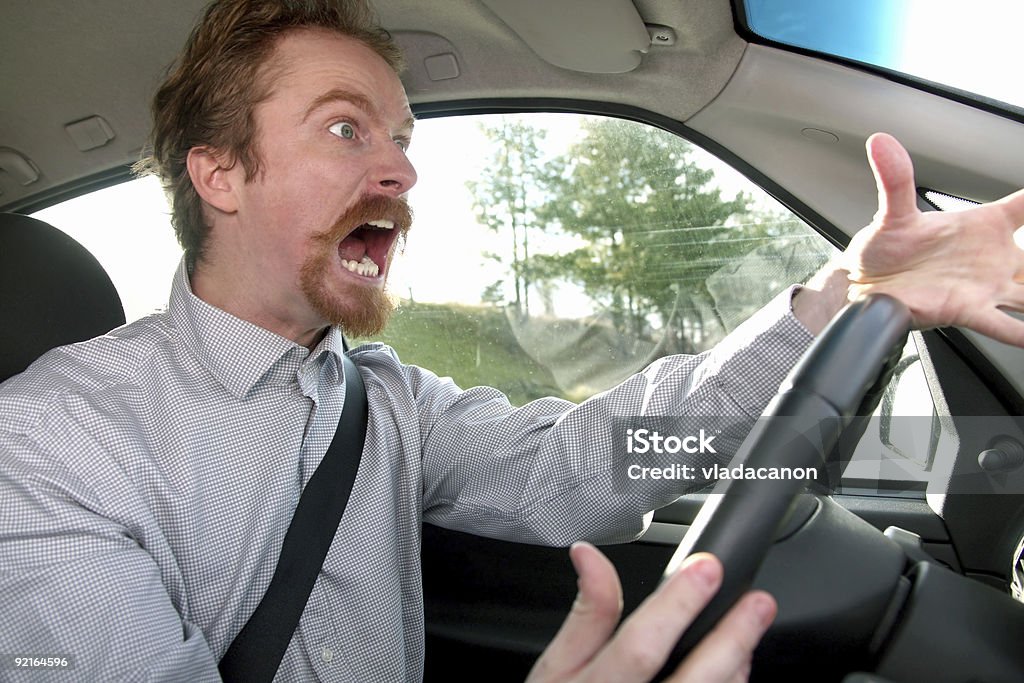mad driver  Color Image Stock Photo